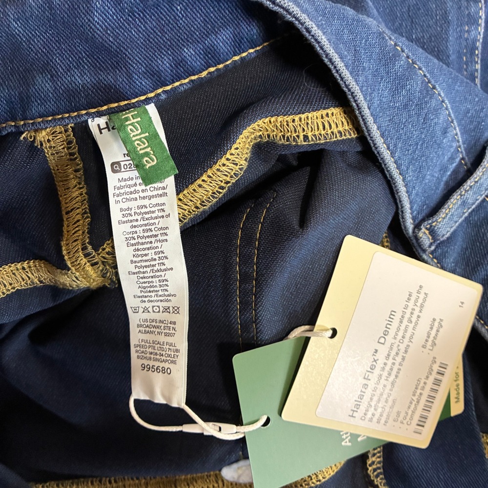 NEW Halara Flex Mid Rise Straight Leg Casual Jeans‎ with Pockets Size L - Picture 7 of 12
